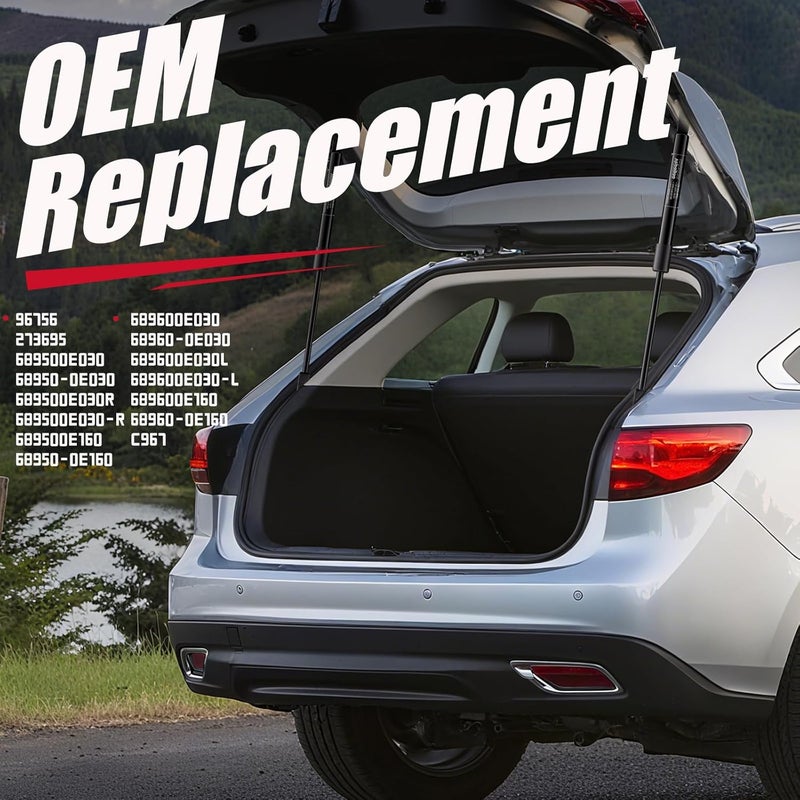 Vepagoo 6756 دعامة باب خلفي متوافقة مع 2010-2015 لكزس RX350 و لكزس RX450h دعم رفع الغاز الربيعي، سيارة رياضية متعددة الاستخدامات 4 أبواب مع باب خلفي كهربائي، OEM# PM3066 - Image 3